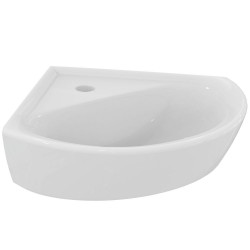 Lave mains angle MATURA - sans trop plein - 44 x 34 cm - blanc - PORCHER