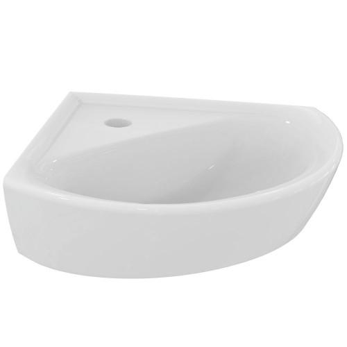 Lave mains angle MATURA - sans trop plein - 44 x 34 cm - blanc - PORCHER