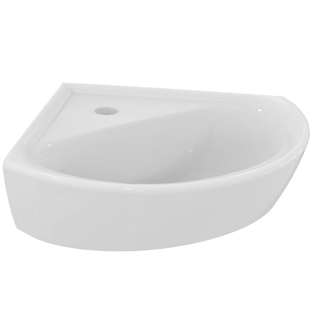 Lave mains angle MATURA - sans trop plein - 44 x 34 cm - blanc