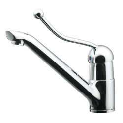 Mitigeur lavabo OKYRIS 2 CLINIC, bec orientable, manette allongée 140 mm - chrome de marque PORCHER, référence: B7581300