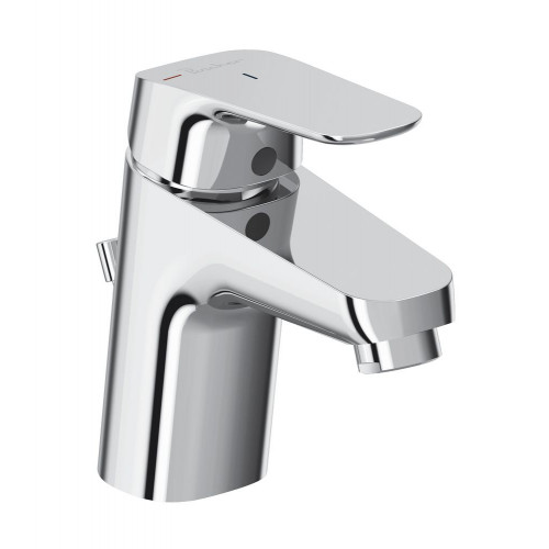 Mitigeur lavabo OKYRIS C3, bec fixe, 133 mm, bonde polypropylène - chrome - PORCHER