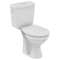 Pack WC ULYSSE PRO, sans bride, avec abattant, sortie horizontale - blanc de marque PORCHER, référence: B7583000