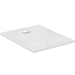 Receveur OKYRIS rectangle gauche - 100 x 80 cm - blanc - sans bonde de marque PORCHER, référence: B7584600
