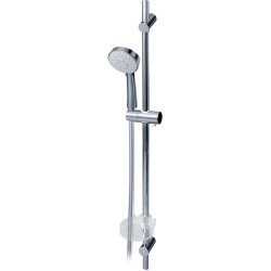 Barre de douche AQUA, douchette 3 jets - 61 cm - chrome - PORCHER