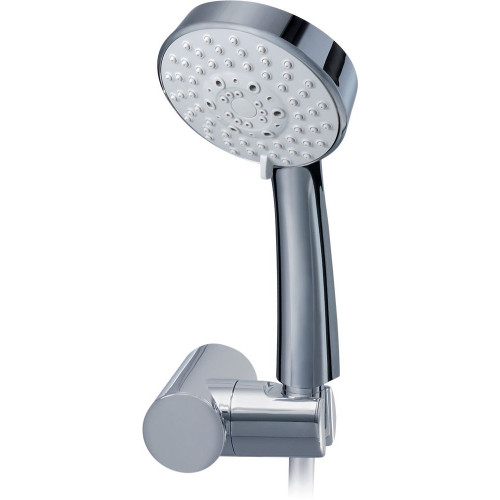 Set de douche AQUA, support mural et douchette 3 jets - chrome - PORCHER