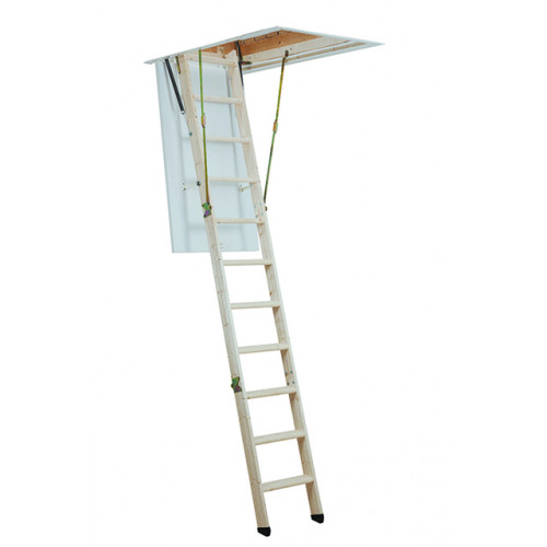 Escalier escamotable Clickfix 36 Gold en bois avec caisson 12 marches isolé 36 mm - Burger