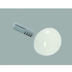 Embouts en aluminium blanc pour main courante (2 pièces) + 2 assembleurs de marque Burger, référence: B7589100