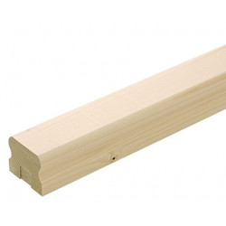 Main courante moulurée Prokit en bois naturel avec tasseau 45 x 55 x 2000 mm de marque Burger, référence: B7591100