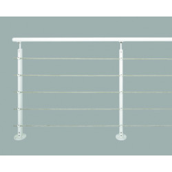 Pack garde corps prêt à poser Inoline en aluminium blanc 2 m - pose à plat de marque Burger, référence: B7592600