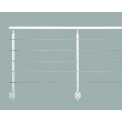 Pack garde-corps prêt à poser Inoline en aluminium blanc 2 m - pose latérale de marque Burger, référence: B7592700