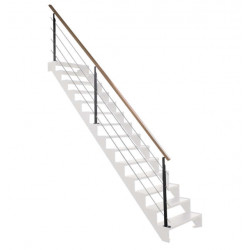 Pack balustrade prêt-à-poser PACKUNIVC3 2 m - pose horizontale - main courante en hêtre de marque Burger, référence: B7593400
