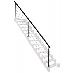 Pack prêt à poser UNIVC6 pour montée d’escalier - main courante en alu noir sablé 4 m de marque Burger, référence: B7593500