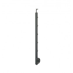 Poteau Inoline en aluminium noir pour garde-corps - fixation latérale - 35/55 x 1126 mm de marque Burger, référence: B7595500