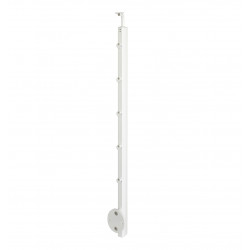 Poteau Inoline en aluminium blanc pour garde-corps - fixation latérale - 35/55 x 1126 mm de marque Burger, référence: B7595600