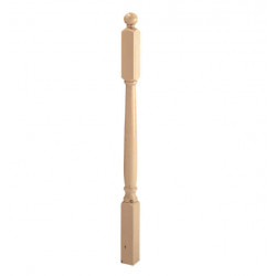 Poteau tourné en bois pour garde-corps - 70 x 70 x 1200 mm de marque Burger, référence: B7596300