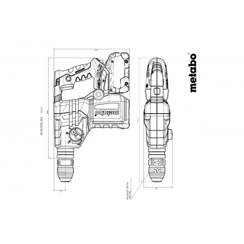 Marteau perforateur burineur 18 V sans fil KH 18 LTX 28 BL Quick + ISA 18 - sans batterie - Metabo