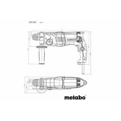 Coffret Marteau perforateur burineur SDS Plus filaire KHE 2645 - Metabo