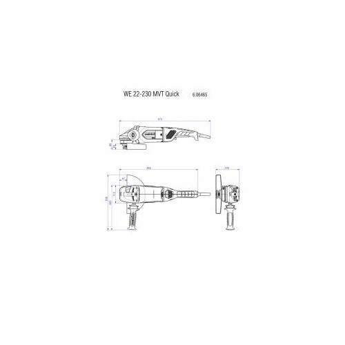 Meuleuse 230 mm filaire WE 22-230 MVT - Metabo