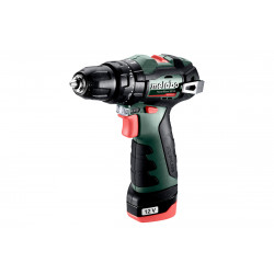 Coffret Perceuse à percussion 12 V sans fil PowerMaxx SB BL 2 x 2,0 Ah Li-Power, LC12 de marque Metabo, référence: B7601600