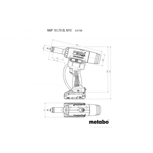 Metabo - Riveteuse à inserts sans fil NMP 18 LTX BL M10