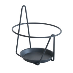 Porte pot soucoupe mural anthracite - 16-18 cm - Acier époxy de marque Louis Moulin, référence: J7606700