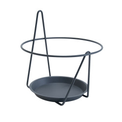 Porte pot soucoupe mural anthracite - 20-22 cm - Acier époxy de marque Louis Moulin, référence: J7606900