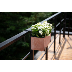 Support jardinière ergonomique anthracite - 35x16 à 26 cm - Acier époxy - Louis Moulin