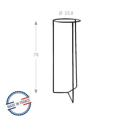 Tripode pour pot anthracite - 78x23,8 cm - Acier époxy - Louis Moulin