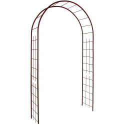 Arche tube ROND20 treillage fer vieilli - 130x40x250 cm - Acier époxy - Louis Moulin