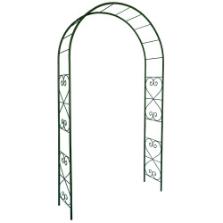 Arche tube ROND20 romantique vert sapin - 130x40x250 cm - Acier époxy de marque Louis Moulin, référence: J7611100