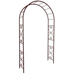 Arche tube ROND20 romantique fer vieilli - 130x40x250 cm - Acier époxy de marque Louis Moulin, référence: J7611200