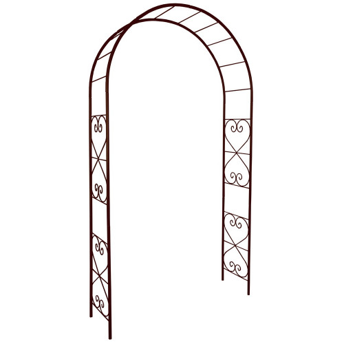 Arche tube ROND20 romantique fer vieilli - 130x40x250 cm - Acier époxy - Louis Moulin