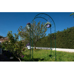 Arche tube ROND20 losange vert sapin - 130x40x250 cm - Acier époxy - Louis Moulin