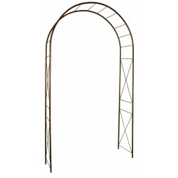 Arche tube ROND20 losange fer vieilli - 130x40x250 cm - Acier époxy - Louis Moulin