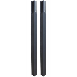 Pack 2 tubes CAR25 à enfoncer anthracite - 45 cm - Acier époxy de marque Louis Moulin, référence: J7612800