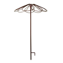 Tuteur parapluie 9 pétales fer vieilli - 100x250 cm - Acier époxy - Louis Moulin