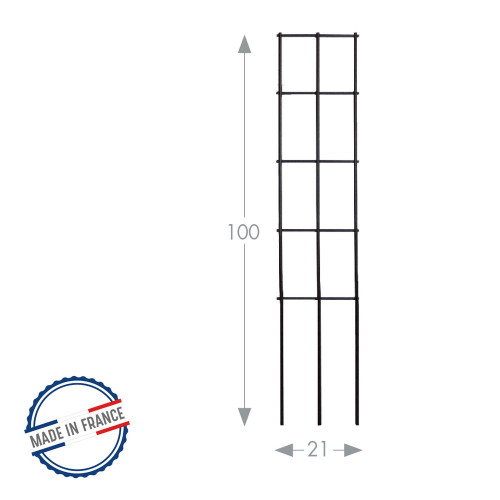 Treillis à piquer droit fer vieilli - 21x100 cm - Acier époxy - Louis Moulin