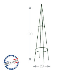 Tipis classique vert sapin - 20x100 cm - Acier époxy - Louis Moulin