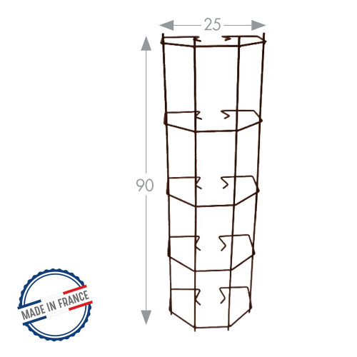 Cache gouttière clipsable fer vieilli - 25x90 cm - Acier époxy - Louis Moulin