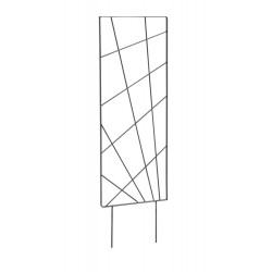 Treillis à piquer mandala anthracite - 30x100 cm - Acier époxy - Louis Moulin
