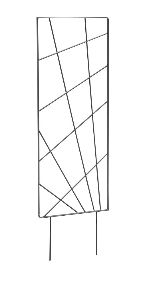 Treillis à piquer mandala anthracite - 30x100 cm - Acier époxy