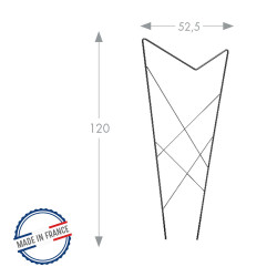 Treillis à piquer papillon anthracite - 52,5x120 cm - Acier époxy - Louis Moulin