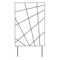 Treillis à piquer Mandala pour bac anthracite - 55x100 cm - Acier époxy - Louis Moulin