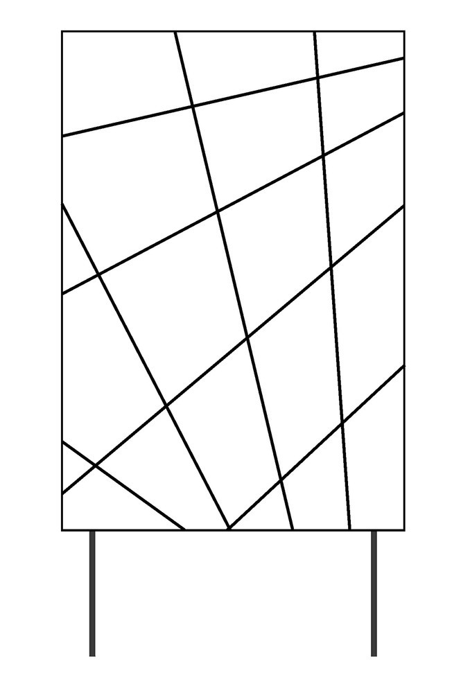 Treillis à piquer Mandala pour bac anthracite - 55x100 cm - Acier époxy