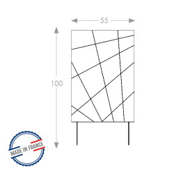 Treillis à piquer Mandala pour bac anthracite - 55x100 cm - Acier époxy - Louis Moulin