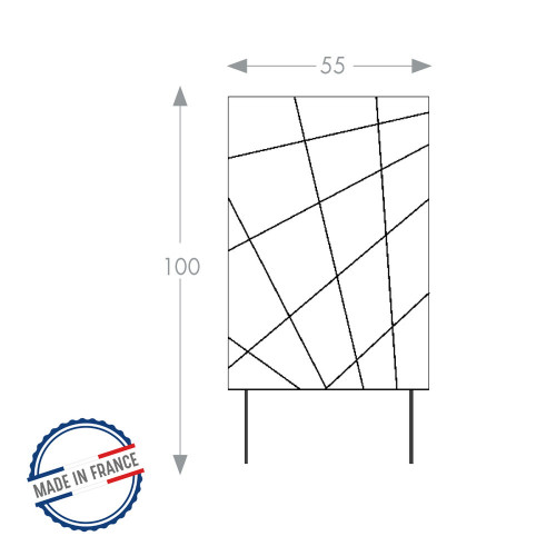 Treillis à piquer Mandala pour bac anthracite - 55x100 cm - Acier époxy - Louis Moulin