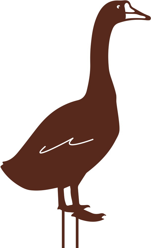 Figurine À Piquer Oie 50x34cm Fer Vieilli