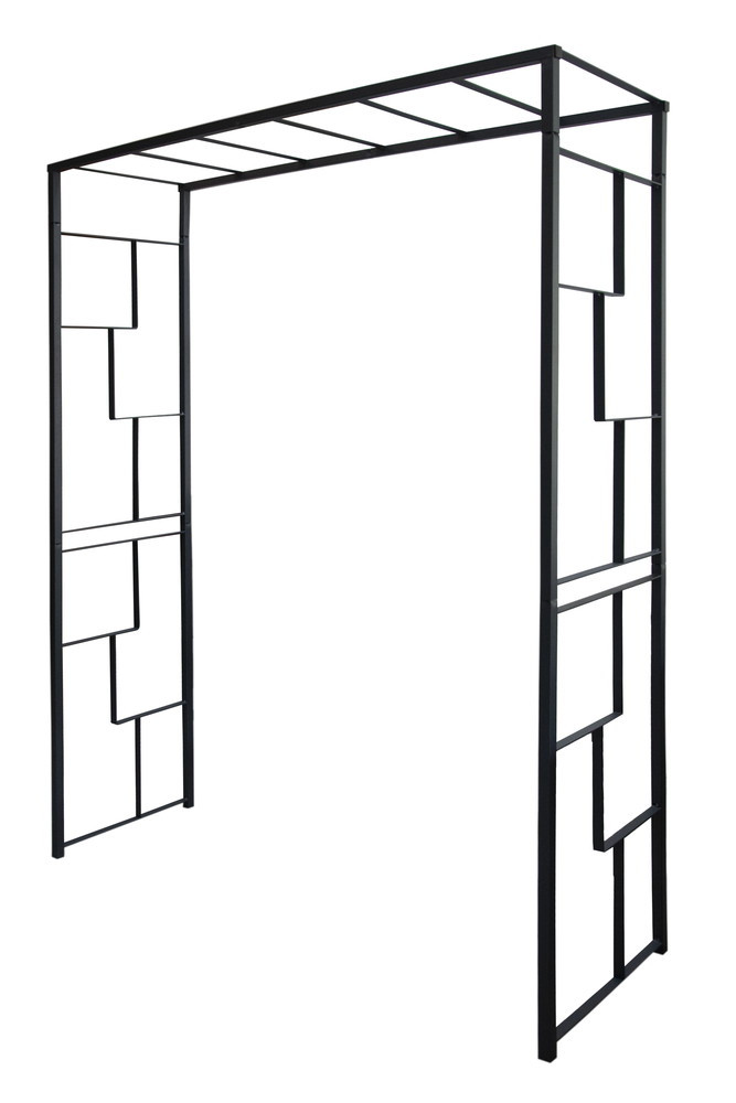 Arche de jardin Linéale en acier grand modèle + 4 supports à enfoncer - vue 2