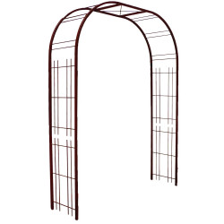 Arche premium tube CAR25 treillage fer vieilli - 195x50x250 cm - Acier époxy - Louis Moulin