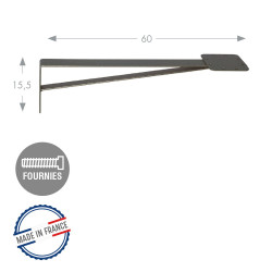 Equerre de fixation pour girouette - 60 cm - Acier époxy - Louis Moulin